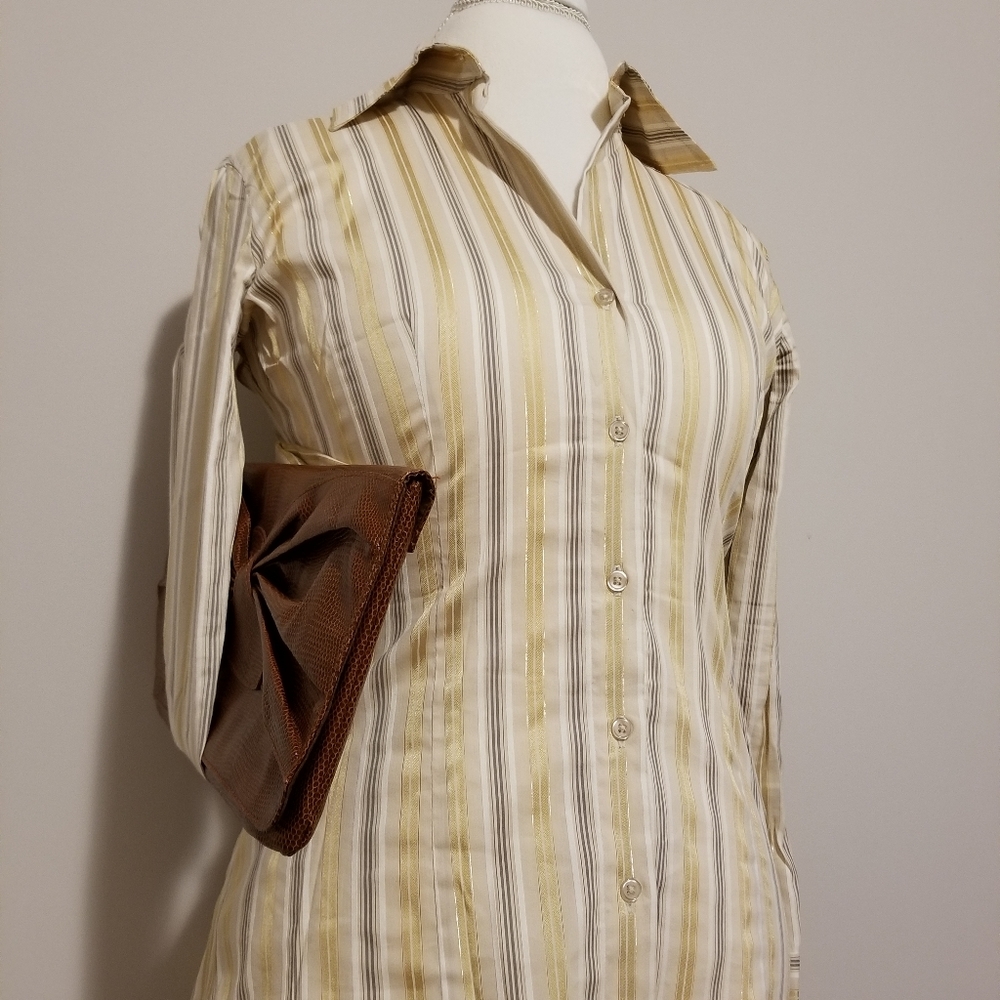 Gold & Silver Button-down Shirt